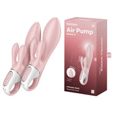 Satisfyer Air Pump Bunny 3 - USB Rechargeable Rabbit Vibrator 8 Inch Pink VIBRATORS-RABBIT